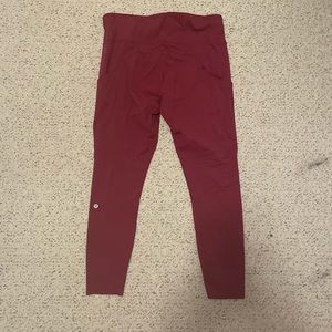 CRANBERRY LULU LEMON (w pockets and adjustable waist!)